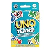 Mattel Games UNO Teams Kartenspiele für Kinder, Erwachsene und Familienabende, Partys und Reisen mit Sonderregeln für das Spielen in Zweierteams, HXT58