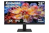 XGaming 28 Zoll 4K Monitor,UHD Monitor 3840x2160,IPS-Panel, Designer-Bildschirme,300 cd/m²,HDR,60Hz,FreeSync,4ms Reaktionszeit,Eye Care,100% sRGB,HDMI,Displayport,VESA