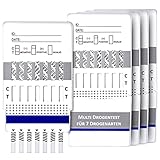 5 x One+Step Drogentest, Drogenschnelltest für 7 Drogenarten I Kokain I Cannabis I Methampetamin I Opiate I Amphetamine I EDDP I Benzodiazepine