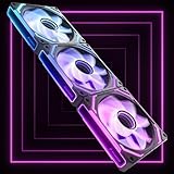 AsiaHorse COSMIQ RGB PC Lüfter 120MM Reverse Gehäuselüfter 3 Stück, ARGB Daisy Chain PC Lüfter [Infinity Mirror] [FDB] 2000 RPM/68,5 CFM/24 LEDS 4 Pin PWN & 5V 3Pin ARGB mit Controller. Schwarz