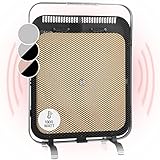 Klarstein Infrarotheizung, Elektroheizung Tragbar, Heizstrahler Innenraum, Elektrische Heizung Energiesparend, Infrarotheizung Standgerät mit Wärmespeichernder Marmor, Thermostat, Frostwächter, 1300W