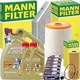 Mann Inspektionspaket + 5W-30 Öl passend für A6 C7 A7 4G 3.0 TFSI