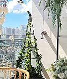 1 PC-Gartenspalier, Gartenobelisk-Spalier für Kletterpflanzen, rostfreier Tipi-Pflanzenstützkäfig für Kletterpflanzen im Innen- und Außenbereich (3,9 Fuß) (Größe: A-120 cm)