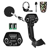 ACXIN Metalldetektor für Kinder und Erwachsene, Hochpräzise Einziehbarer Metallsuchgerät, wasserdichte 6,5 Zoll Suchspule für die Schatzsuche, Max. 30cm Tiefenerkennung