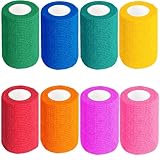BILGETA Selbstklebender Verband, 8 Rollen x 7,5cm x 4,5m Pflaster Rolle Verbandsmaterial, Elastische Binde Bandage Fixierbinde Haftbandage Selbstklebend