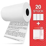 LICURAT - EC Rollen Thermopapier mit SEPA Lastschrift - 57mm x 14m x 12mm - Kassenrollen passend für EC Cash - EC Thermopapier - [20 EC Thermorollen 57mm]