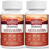 Liposomales Astaxanthin Weichkapseln 24mg pro Portion, Starke Antioxidantienformel als VIT C, Hervorragende Absorption (120 Stück (2er-pack))