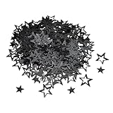 ALEGRE® 500 Stück Streudeko Weihnachten Konfetti Schwarz Sterne, Glitzer Deko Weihnachten Tischdeko, Deko Sterne Confetti Weihnachts Tischdeko, Glitzersterne Konfetti Geburtstag, Hochzeit, Silvester