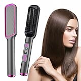 Gobesty Haarglätter Bürste, Professionelle Haarglätterbürste, Schnelles Aufheizen, LCD-Display Glättbürste, 30 Temp Einstellungen, Verbrühungsschutz, 80-230°C Hair Straightener (Grey)