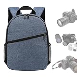 Kamerarucksack – wasserdichte große Aufbewahrungstasche für Fotografen | DSLR-Reiserucksack mit Fächern | Fotografie Gear Case für Spiegelreflexkameras, Objektive, Stative und Zubehör, blau, Refer to