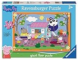 Ravensburger 3141 Wutz Peppa Pig 24-teiliges Riesenboden-Puzzles für Kinder ab 3 Jahren – mit großen Figurenteilen, Schwarz, 49,7 x 69,9 x 0,2 cm