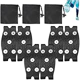 Rutschfeste Schuhüberzieher mit 5 Krallen, Manganstahlspikes, rutschfeste Schuhüberzüge, universelle rutschfeste Greifspikes, Eis, Schnee, Griffe über Schuh/Stiefel zum Wandern, Bergsteigen, Wandern