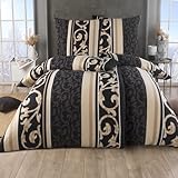 BFW 4 TLG Warme Microfaser Fleece Winter Bettwäsche 135x200 + 80x80 viel Auswahl, Design - Motiv:Design 19