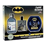 Corine de Farme - Batman Set mit Eau de Toilette 50 ml, Schaumbad 300 ml und Brotdose – Geschenk für Jungen – Duft für Kinder mit Blumenmoschus – fruchtiges Gel 3-in-1