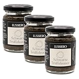 3er Pack Lussiero Trüffel Sauce Schwarze Sommertrüffel Salsa Tartufata Tapenade Tuber Aestivum 80g