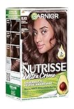 Garnier Nutrisse Crème Cool Browns, dauerhafte Pflege-Haarfarbe, 100% Grauabdeckung, 8 Wochen sanfte Farbe, 5.12 Kühles Hellbraun