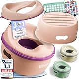 Valy&Oli® 3in1 Töpfchen für Kinder - Toilettensitz Kinder & Hocker - Ergonomisch, Bequem & Vielseitig - Leicht zu reinigen & sicher - Potty & Tritthocker Kinder - Ab 18 Monaten - Lila