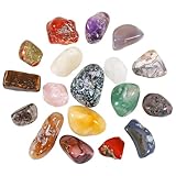 Zourglow 18 Stück Heilsteine Kristalle Set, Natürliche Poliert Chakra Steine Set, Bunte Heilsteine Edelsteine Set für Meditation, Erdung, Chakra, Reiki, Ausgleich, Beruhigung