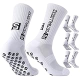 Utensilsto 3 Paare Fußballsocken Rutschfeste Sportsocken 40-44 Anti Rutsch Grip Fußball Socken Atmungsaktiv Fussball Socken für Herren Damen Fussball Basketball Laufen Rugby Tennis