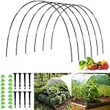 Pflanztunnel Bögen 36 PCS Folientunnel Bögen 6 Sets, 43CM Rust-Free Fiberglas Tunnelbogen für HochbeetBausatz, DIY Gewächshausreifen Frühbeet Tunnel für Garten Zeile Abdeckung Pflanzen Obst Gemüse