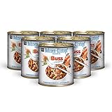 Buss klassischer Bohneneintopf texanischer Art - Pikanter Suppentopf mit Chili Bohnen, Jagdwurst und Karotten - Lang haltbare Fertiggerichte zum Aufwärmen in Mikrowelle & Topf - 6 x 800g