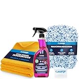 LICARGO® 3-teiliges Waschbox Set - Insektenentferner Auto (750ml) & Auto Trockentuch XXL 90x60cm & Autowaschhandschuh Mikrofaser