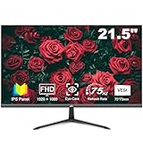 Kenowa 21.5 Zoll Full HD Computer Monitor IPS Bildschirm Desktop Monitor Gaming Display (1920x1080, 75 Hz, VGA, HDMI) schwarz