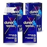 Spar Bundel – Set aus 4 Packungen Durex Kondome Extra Safe – 48 Stück - Verstärkte Latexkondome – normal Größe – Extra Safe und Extra Fun