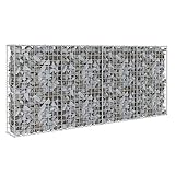 vidaXL Gabionen Wand mit Deckel 200x20x85cm Steingabionen Gabione Steinkorb