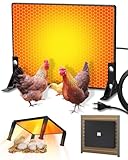 Hühnerstall Heizung mit Timer, 5℃-80℃ 110W Winter wärmeplatte küken Flat Panel Chick Heater, geeignet 40cm x 30cm inkubator kükenstall für Haustiere, Küken, Kätzchen，Farm Frostschutz