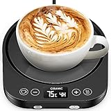 Kaffeewärmer, aufgerüstet Tassenwärmer, Elektrischer Kaffeewärmer 9 Temperatureinstellungen Schreibtisch Tassenwärmer mit 1-9h Abschaltautomatik für Kaffee Tee Kakao Milch