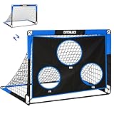 CATCHLUCK Fußballtor Kinder Fussballtor Garten Pop Up Fußballtore Fussball Tor Fussballtore für Garten Training Outdoor Fussballtor mit Tragetasche, Blau-150x120x120