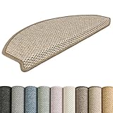 Kettelservice-Metzker Stufenmatten Göteborg kombinierbar mit Teppich Läufer Hellbraun Halbrund 15er Set