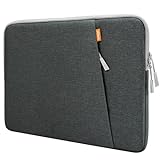 JETech Laptoptasche Hülle für 13-14 Zoll MacBook Air/Pro (M4/M3/M2/M1) 2021-2025, 13-13.6 Zoll Notebook, Wasserdicht Laptophülle Laptop Sleeve mit Zubehörtasche (Dunkelgrau)