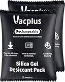 Vacplus 2er-Pack 400 g Luftentfeuchter Auto – Wiederverwendbare Silikagel-Beutel mit Indikator, Auto-Entfeuchter und Feuchtigkeitsabsorber mit Silica-Kugeln für Schrank & Schublade, 14.7 x 18.0cm