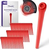 Filzada ® 50x Rasentrimmer Messer geeignet für Gardena Kantenscheider & geeignet für Gardena Trimmer - Rasentrimmer Ersatzmesser - Messer für Rasentrimmer - Passend für Gardena Rasentrimmer Messer