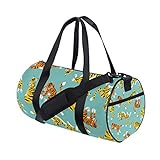 WowPrint Sport-Turnbeutel mit Cartoon-Tiermotiv, wasserdicht, Handtasche, Yoga-Tasche, Schultertasche, Wochenendtasche, Reisetasche, Reisetasche, für Erwachsene, Herren, Damen, Unisex, mehrfarbig,