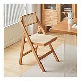 Stapelbare Esszimmerstühle aus Holz, keine Montage, Rattanstühle für kleine Räume, Massivholzrahmen, Küchen- und Esszimmermöbel, platzsparendes Design (B)