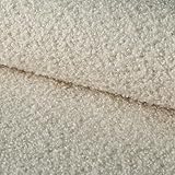 Fabreco ZENDAUR Polsterstoff – Weicher, eleganter Bezugsstoff mit subtiler Struktur, Dekostoff Meterware, 142 cm breit, strapazierfähiger Möbelstoff für Wohnzimmer, Gewicht 400g/m² - Creme