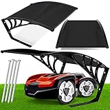 KESSER® Mähroboter Garage Dach Carport Überdachung für Rasenmäher Rasenroboter Automower Garten Witterungsbeständig Mährobotergarage inkl. Montagematerial, Maße 82 x 103 x 47 cm, Schwarz