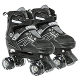 OHMG Rollschuhe für Mädchen, Jungen, verstellbar, 4 Rollen, Rollschuhe für Kinder, Geschenk, Inlineskates für Kinder, bequem, Super Quad, Super Blades
