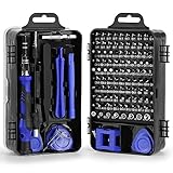 122 in 1 Feinmechaniker Schraubendreher Set | Werkzeug | Screwdriver für iPhone, iPad,PC, Laptop, Tablet, Brille, Xbox, Uhren, Kamera Reparatur (Blau-Chrom-Vanadium-Stahl)