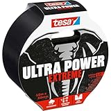 tesa Ultra Power Extreme Repairing Tape – Reparaturband mit extra starkem Halt auch auf rauen Oberflächen – wetterbeständig und handeinreißbar – 10 m x 50 mm