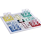 BRIUERG Trinken Spiel Schwarz Jack Ludo Glas Ludo Erwachsene Kinder Spielzeug für 2-4 Spieler Party Sammeln Geschenke Sammeln Spaß Sammeln