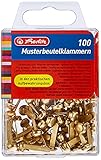 Herlitz Musterbeutelklammer Rundkopf, Hängebox, metall (100 Stück)