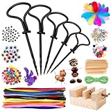 POFIBO Kastanienbohrer Kinder, Kastanien Bastelset Kinder, Handbohrer Kastanienbohrer mit Halter Set, Werkzeug zum Kastanien Basteln, Herbst Basteln mit Kindern