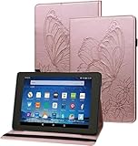 Beajew Universal Hülle für iPad 5/6/7/iPad Air 2 9.7 Tablet, Ständer Folio Schutzhülle für iPad Touchscreen, mit Ständer und Kartenfach-Roségold