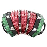 Durable Concertina, Professional 20 Tasten Akkordeon Concertina Musikinstrument Leichtgewicht mit Tasche, die sowohl für als auch für Erwachsene geeignet ist(#1)