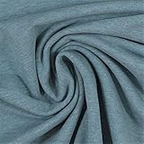 French Terry meliert Maike von Swafing- Meterware- 0,25 m - Uni - Öko-Tex Standard 100 - Sommersweat angeraut (Rauchblau 1742)