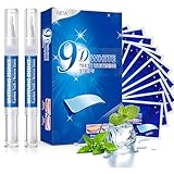 Teeth Whitening Pen und Zahnaufhellung Whitening Strips Set, Zahnaufhellung Stift, Zahnaufhellungsstreifen, Schnelles bleaching zähne, Effektiv Entfernen zähne Flecken, Zahn Bleaching Set (Blau)